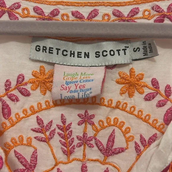 Gretchen Scott Embroidered Tunic Size Small - Picture 4 of 8